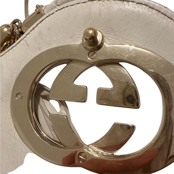 Gucci Cream Leather Britt Shoulder Bag with Gold Hardware - Picture 10 of 16